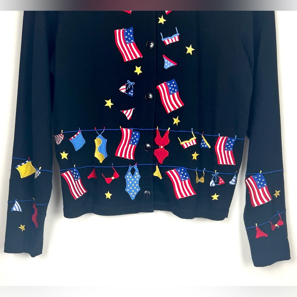 Vintage 90’s Y2K Michael Simon Lite USA 🇺🇸 Patriotic Button Down - Picture 7 of 14